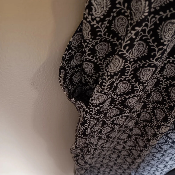 Loft womens black and white jumpsuit size small paisley print - Picture 5 of 8